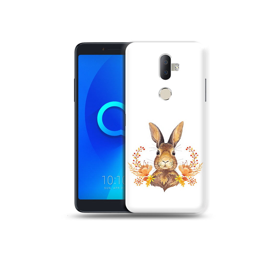 

Чехол MyPads Tocco для Alcatel 3V зайка в цветах, Прозрачный, Tocco