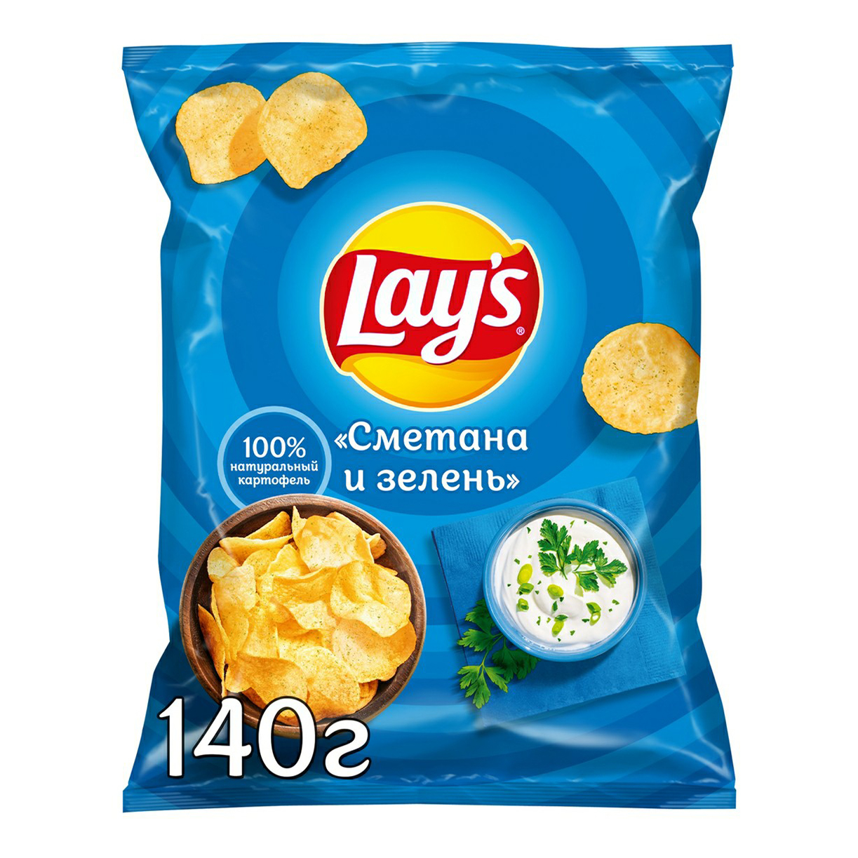 

Чипсы картофельные Lay's сметана-зелень 140 г