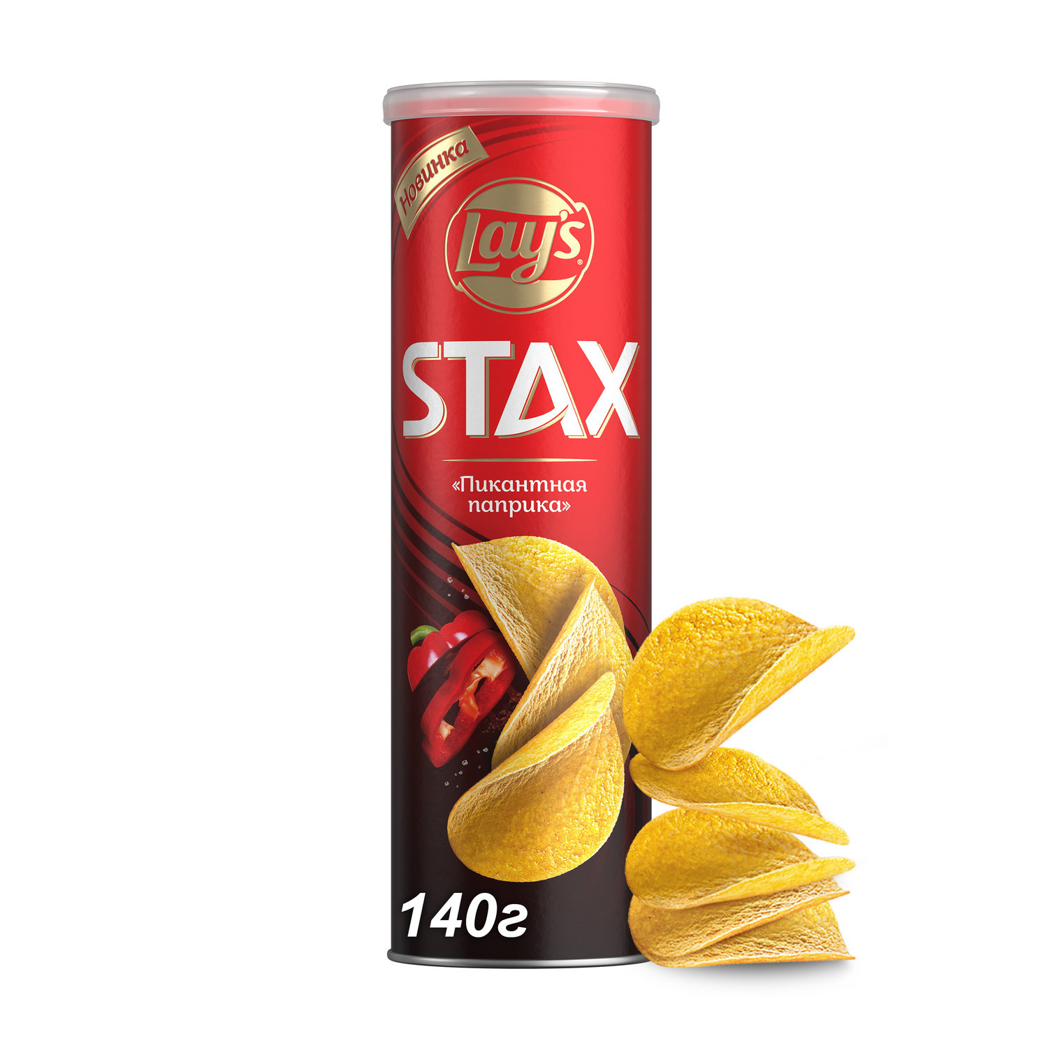 

Чипсы картофельные Lay's Stax Пикантная паприка 140 г