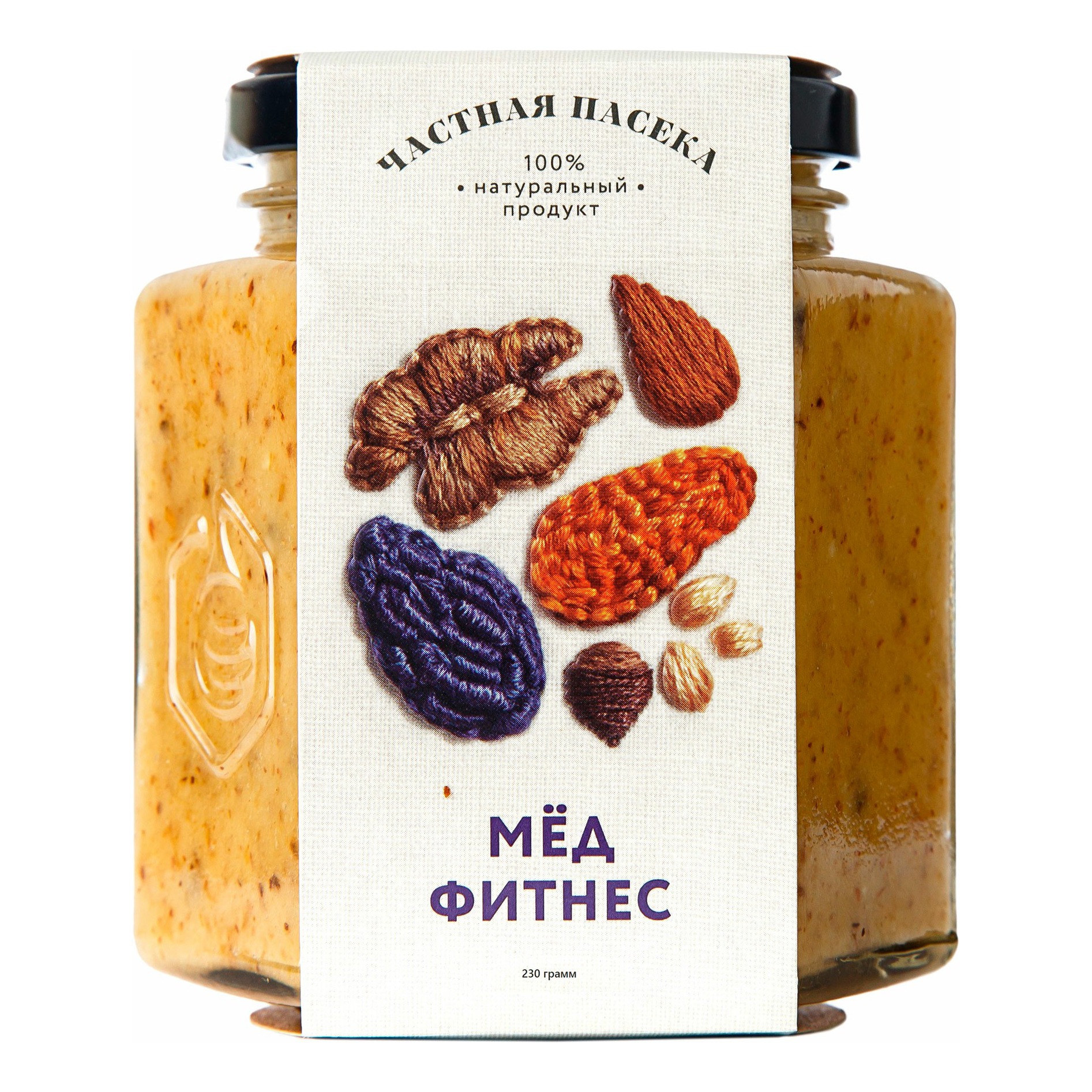 

Мед Частная пасека Фитнес цветочный орехи-сухофрукты 230 г