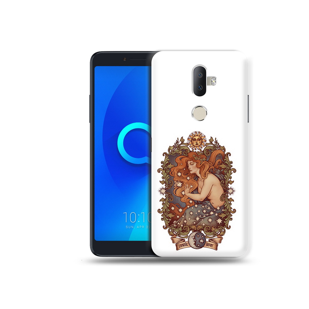 

Чехол MyPads Tocco для Alcatel 3V звездная девушка абстракция, Прозрачный, Tocco