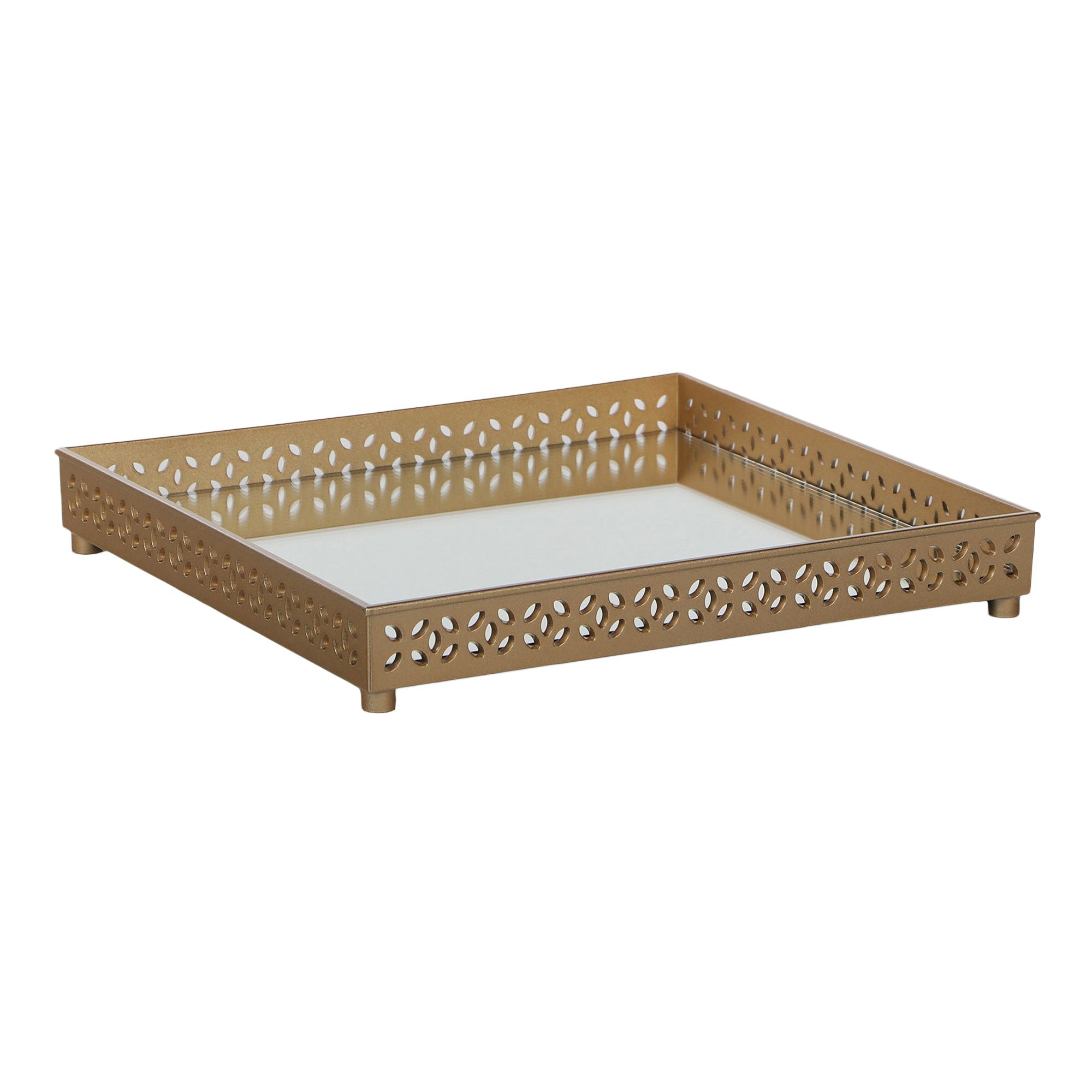 

Поднос Jaypee Kitchen mirror пластик-стекло золото 28x28 см