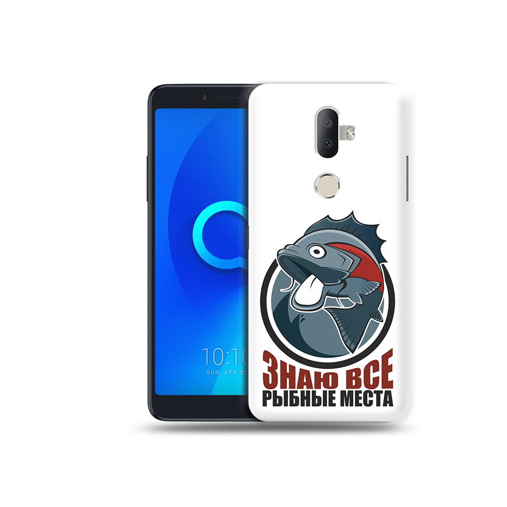 

Чехол MyPads Tocco для Alcatel 3V знаю все рыбные места, Прозрачный, Tocco