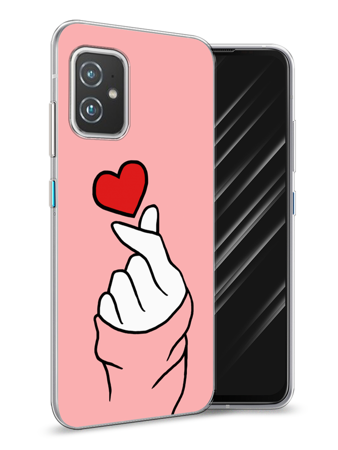 

Чехол Awog на Asus ZenFone 8 "Милое сердечко", Белый;красный;черный, 44450-7