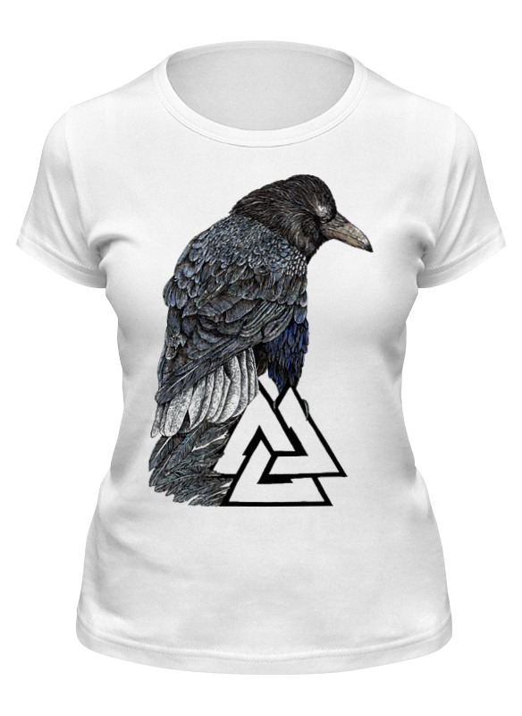 

Футболка женская Printio Ворон свободы белая L, Ворон свободы