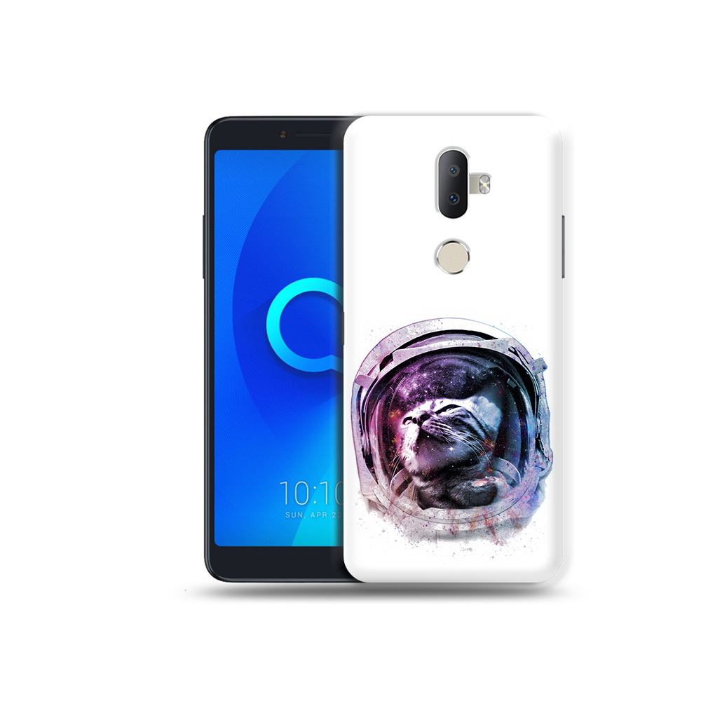 

Чехол MyPads Tocco для Alcatel 3V кот в шлеме, Прозрачный, Tocco