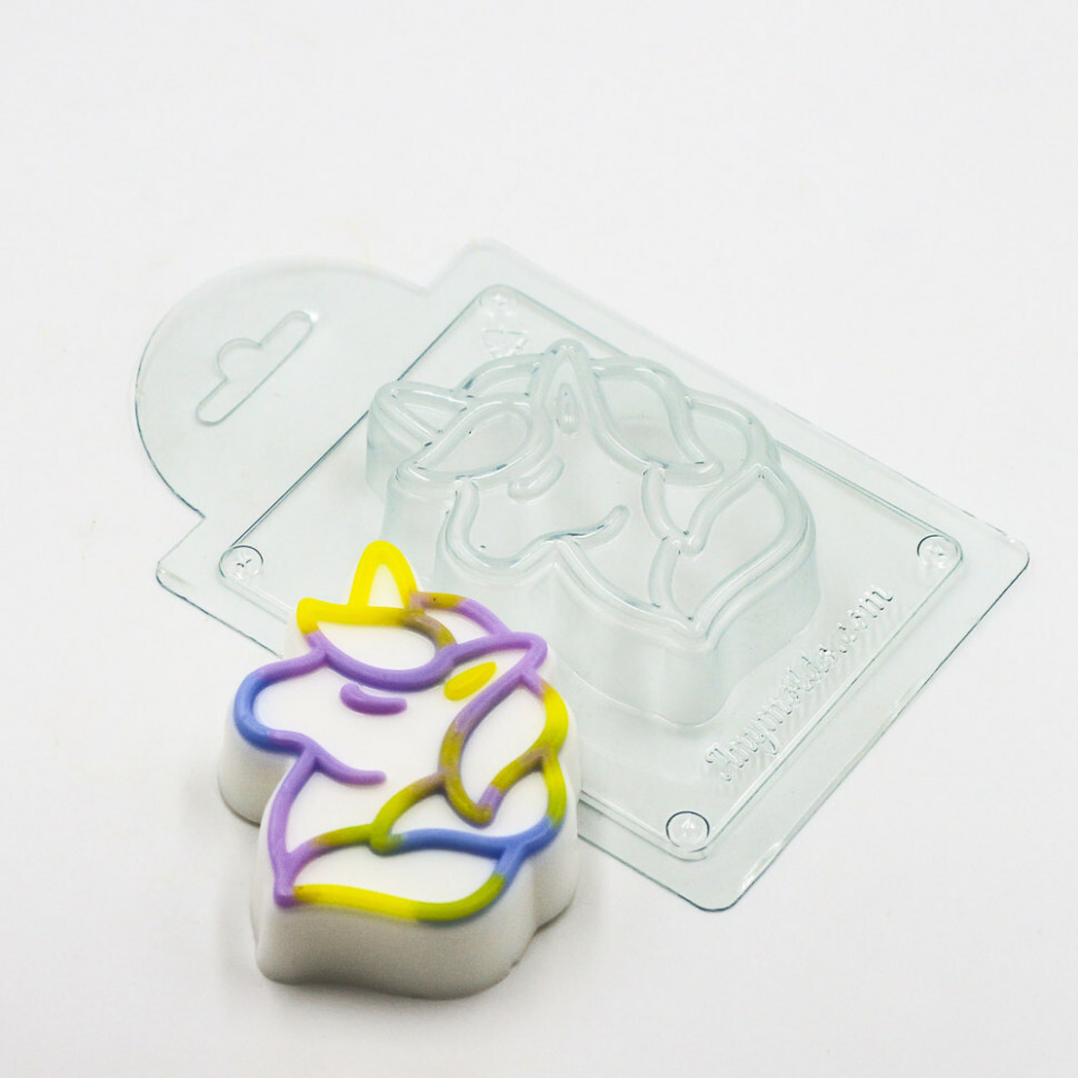 

Силуэт Единорга форма из пластика для мыла, шоколада AnyMolds