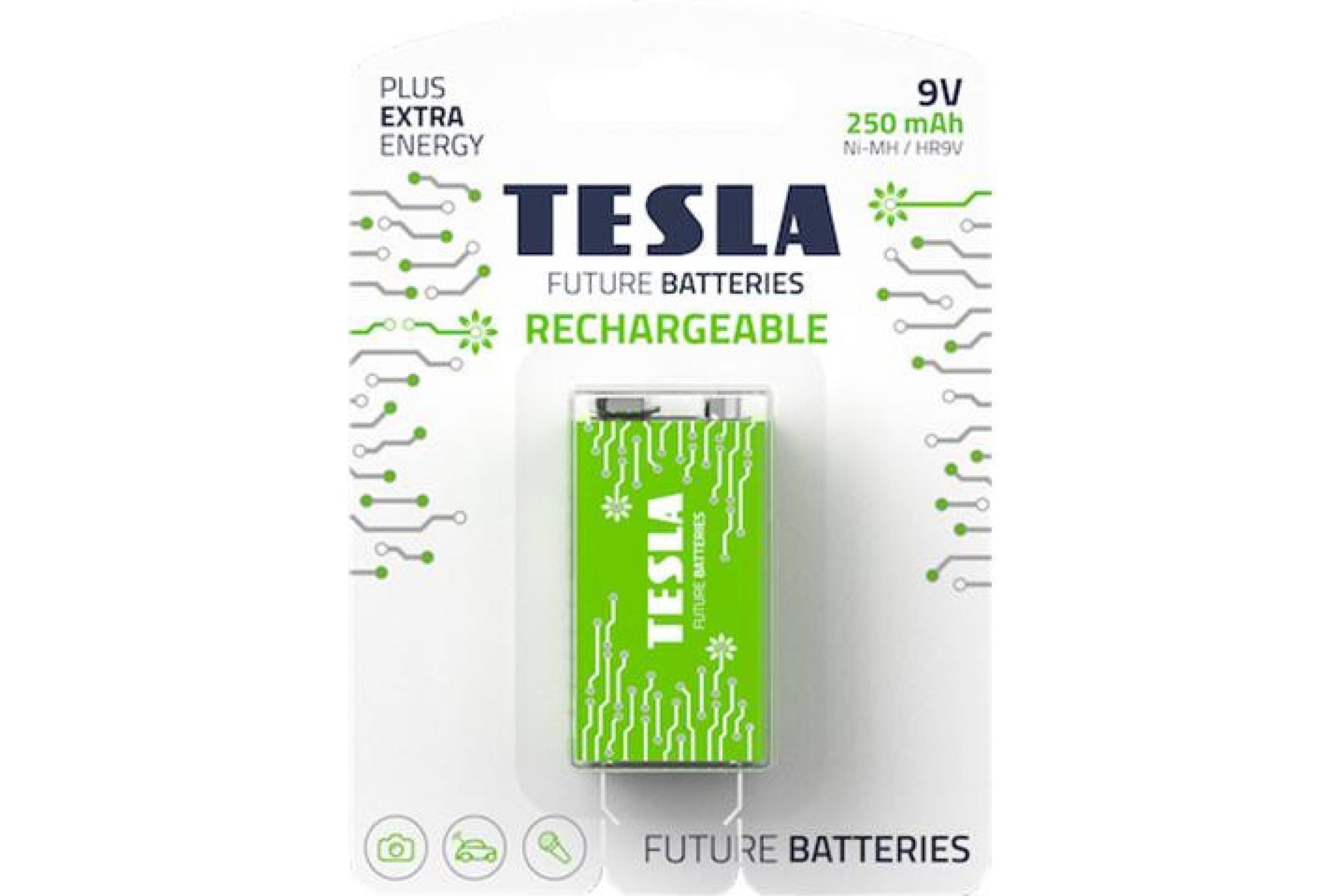 Батарейка Tesla 9V RECHARGEABLE+ 1 шт (8594183392271)