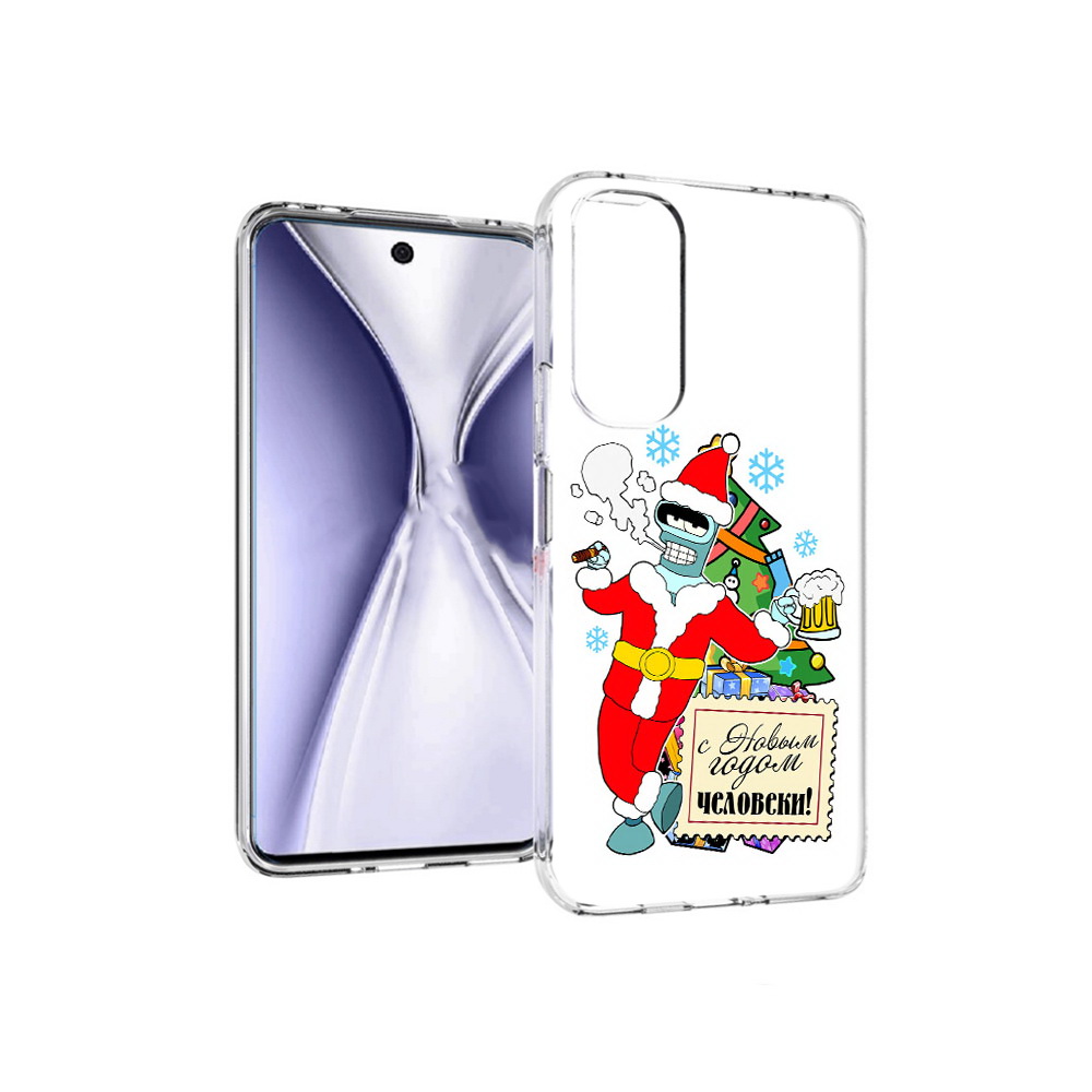 

Чехол MyPads Tocco для Huawei Honor X20 С новым годом человеки, Прозрачный, Tocco