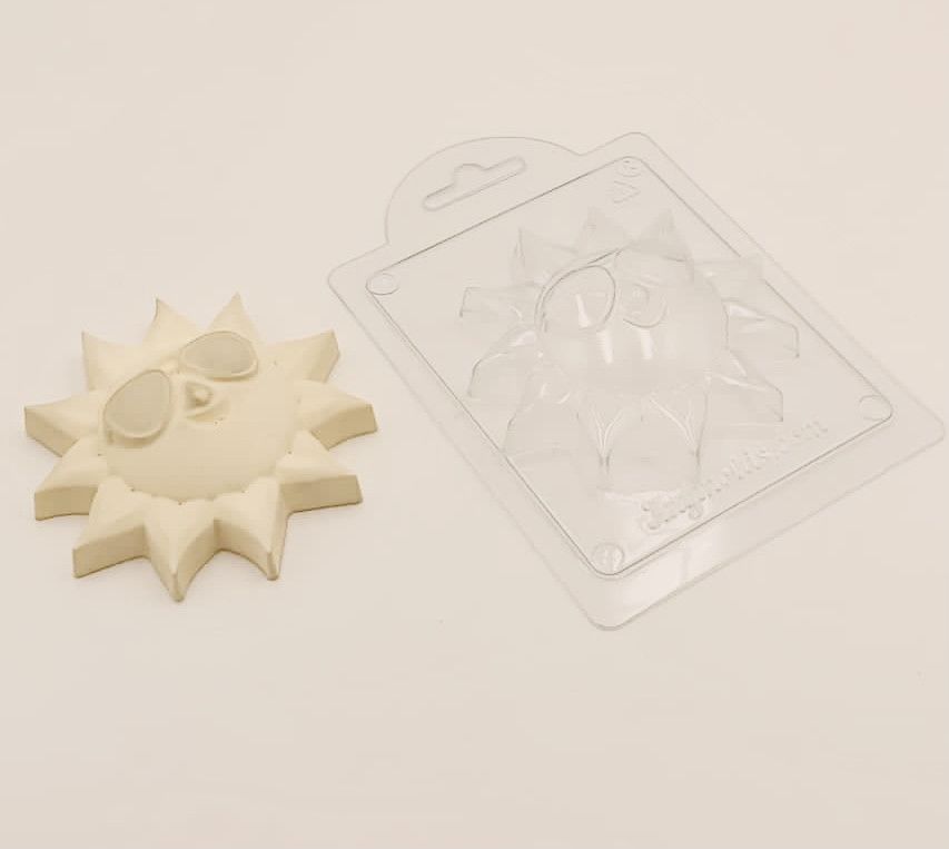 

Солнышко в очках форма из пластика для мыла, шоколада AnyMolds