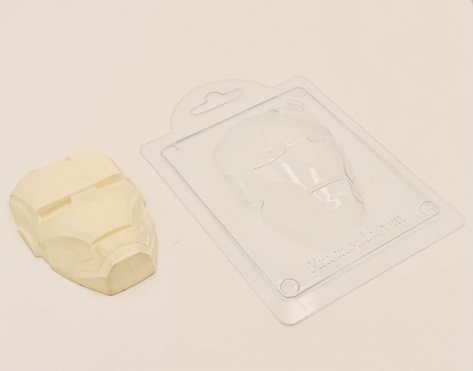 Маска Железный человек форма из пластика для мыла, шоколада AnyMolds