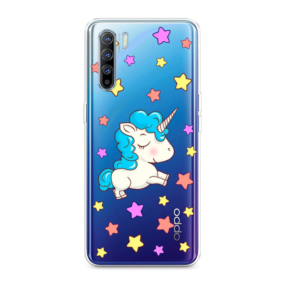 

Чехол Awog на Oppo A91/Reno 3 "Звездный единорог", Разноцветный, 252450-2