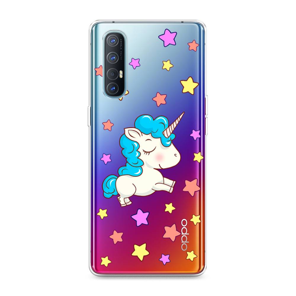 

Чехол Awog на Oppo Reno 3 Pro "Звездный единорог", Разноцветный, 252550-2