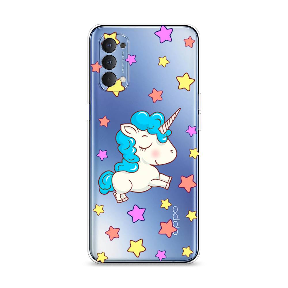 

Чехол Awog на Oppo Reno 4 4G "Звездный единорог", Разноцветный, 259450-2