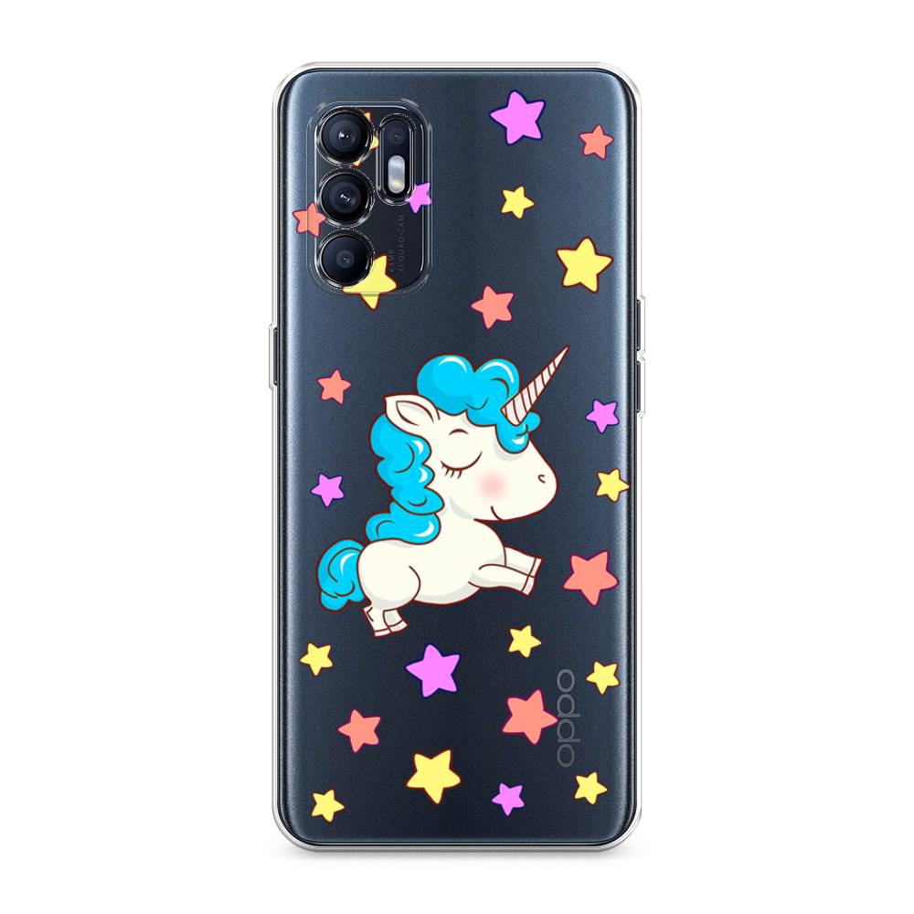 

Чехол Awog на Oppo Reno 6 4G "Звездный единорог", Разноцветный, 257850-2