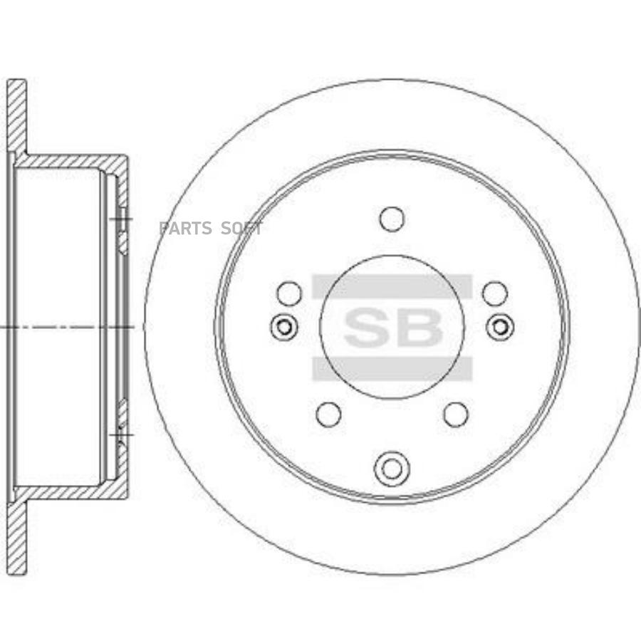 

Sd2042_диск Тормозной Задний! Kia Soul 1.6/1.6crdi 09> Sangsin brake арт. SD2042