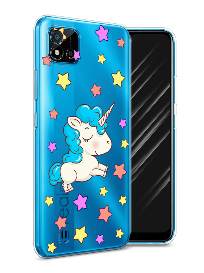 

Чехол Awog на Realme C11 (2021) "Звездный единорог", Разноцветный, 257550-2