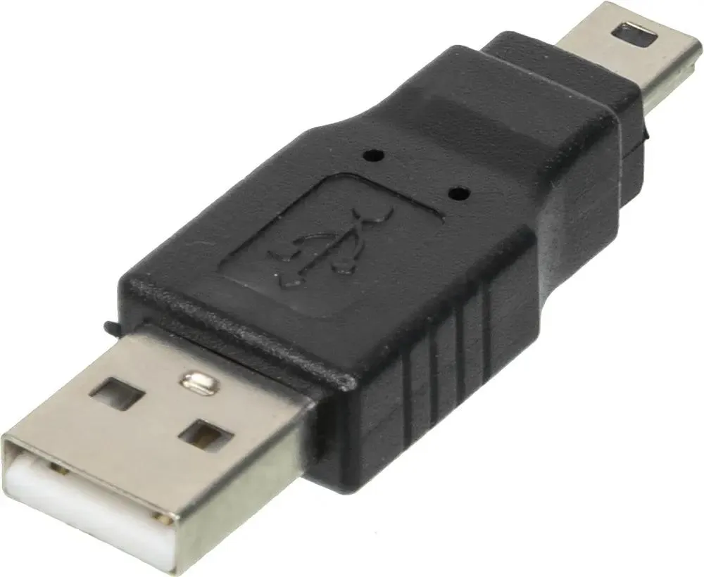 

Переходник USB2.0 NingBo mini USB B m - USB Am, черный, Переходник USB2.0 NingBo mini USB B (m) - USB A(m), черный