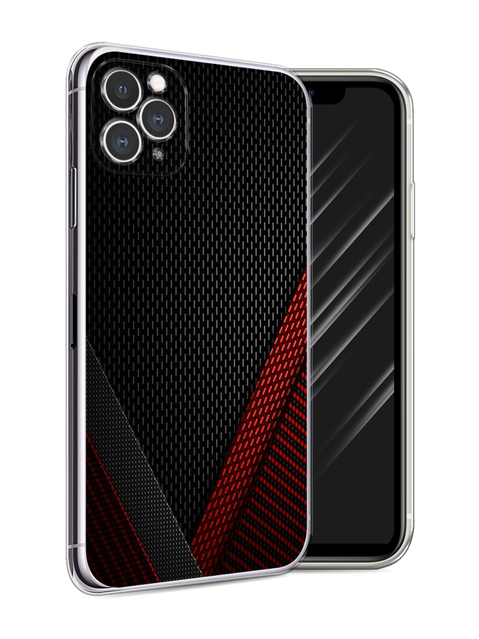 

Чехол Awog на Apple iPhone 11 Pro Max / Айфон 11 Pro Max "Красный карбон", Разноцветный, 12250-3