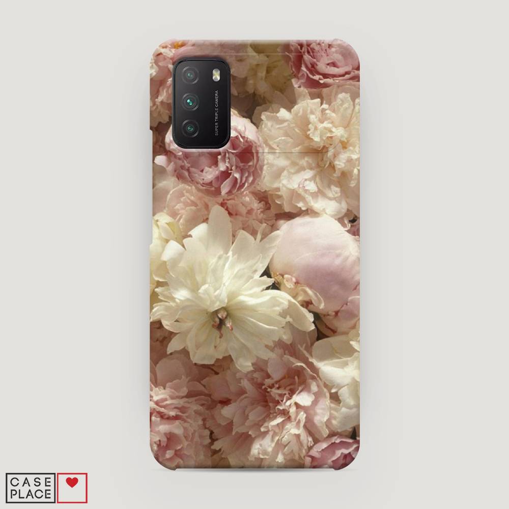 

Пластиковый чехол "Пионы светлые" на Xiaomi Poco M3, 39520-6