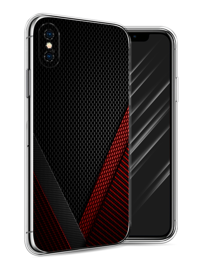 

Чехол Awog на Apple iPhone X (10) / Айфон X (10) "Красный карбон", Разноцветный, 11050-3