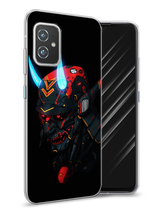 

Чехол Awog на Asus ZenFone 8 "Неоновый самурай", Черный;красный;голубой, 44450-6