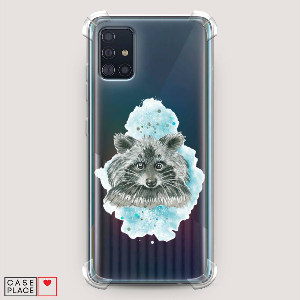 

Чехол Awog на Samsung Galaxy A51 "Енот в голубом облаке", Разноцветный, 28951-1