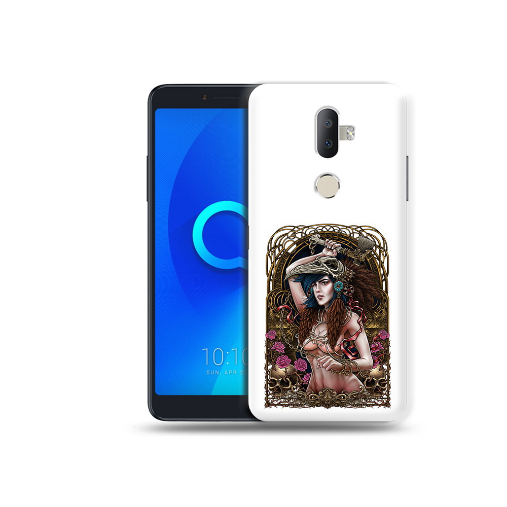 

Чехол MyPads Tocco для Alcatel 3V красивая девушка рисунок, Прозрачный, Tocco