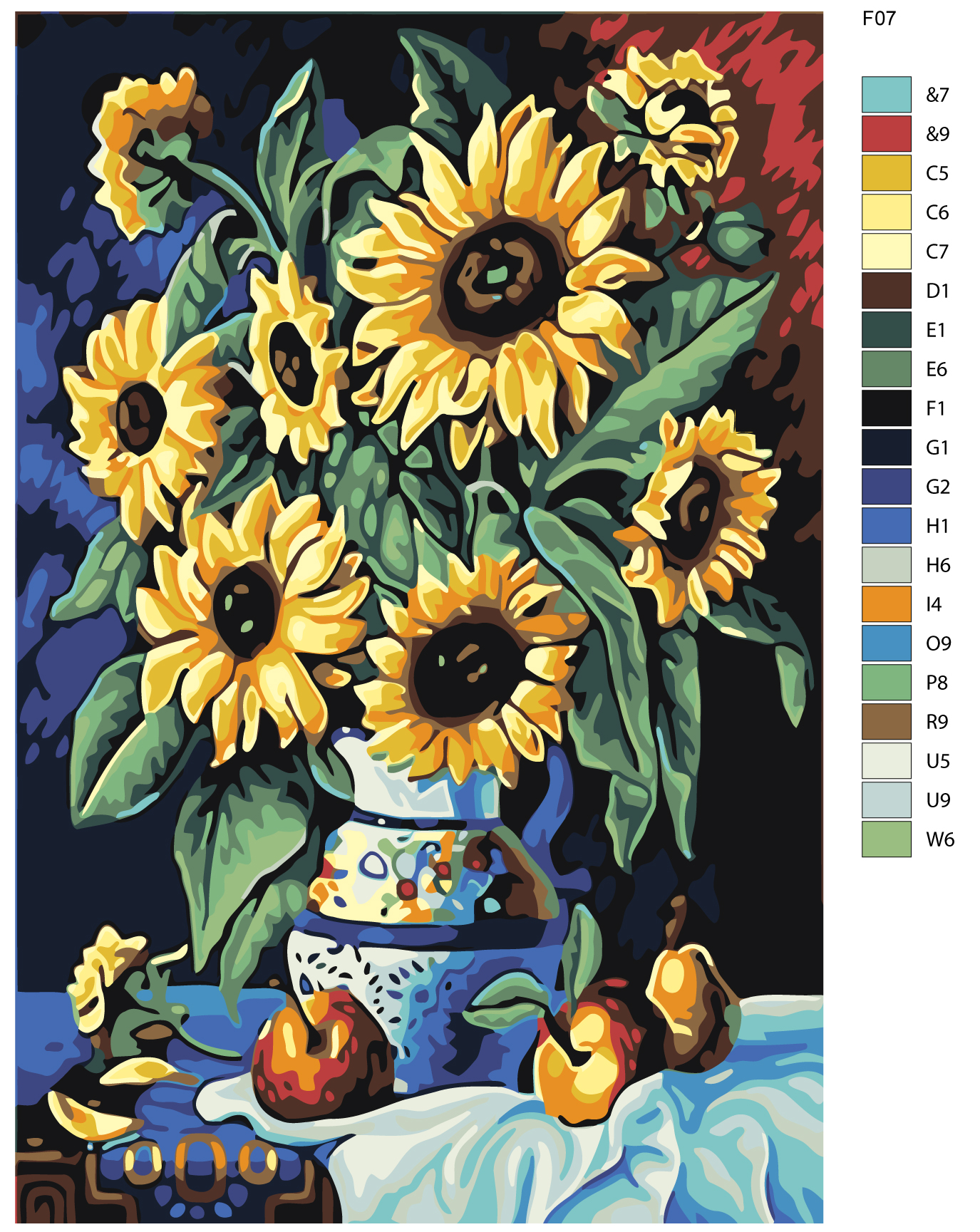 

Картина по номерам, Живопись по номерам, 48 x 72, F07, F07