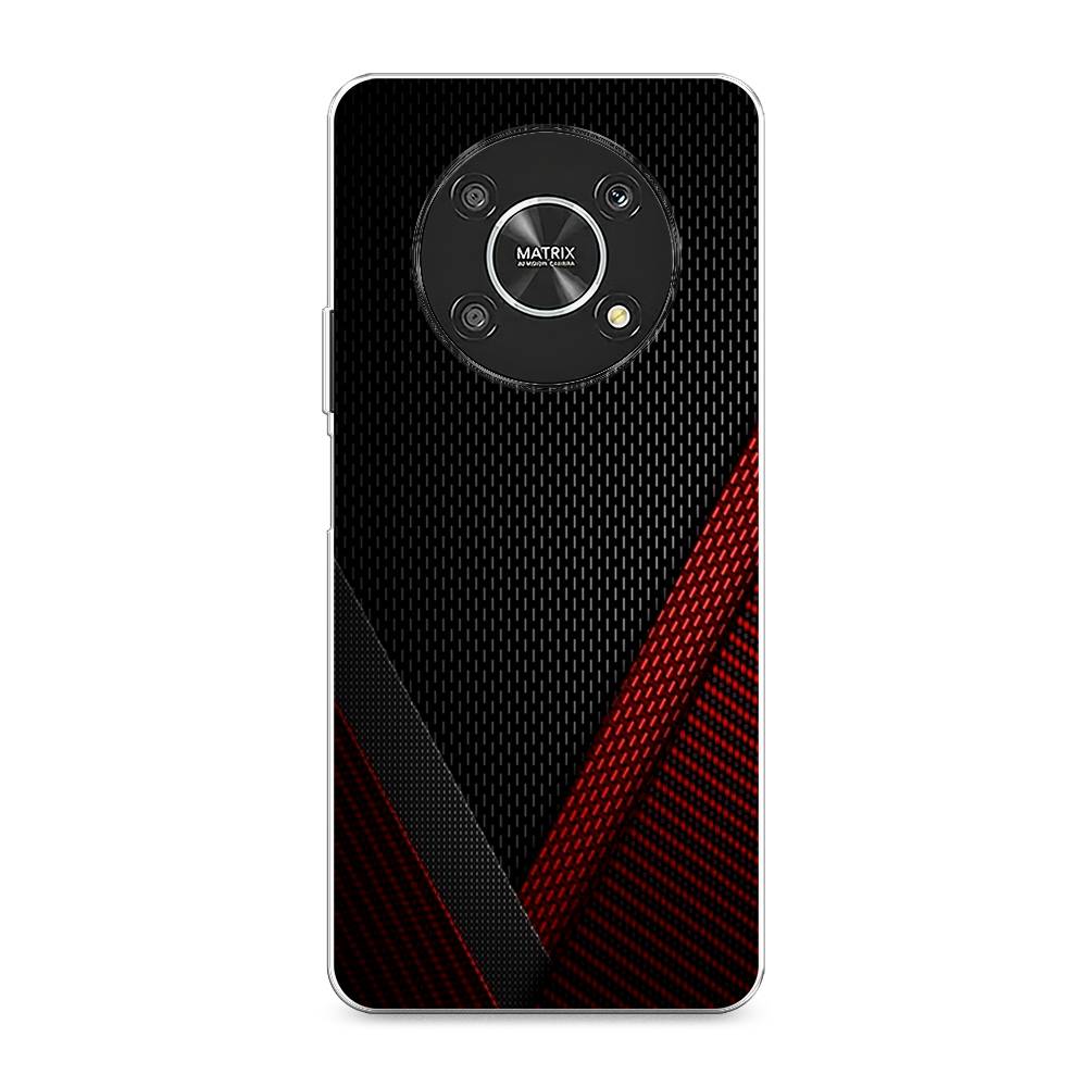 фото Силиконовый чехол "красный карбон" на honor magic 4 lite 4g awog