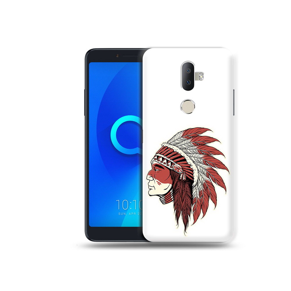 

Чехол MyPads Tocco для Alcatel 3V красный индеец, Прозрачный, Tocco