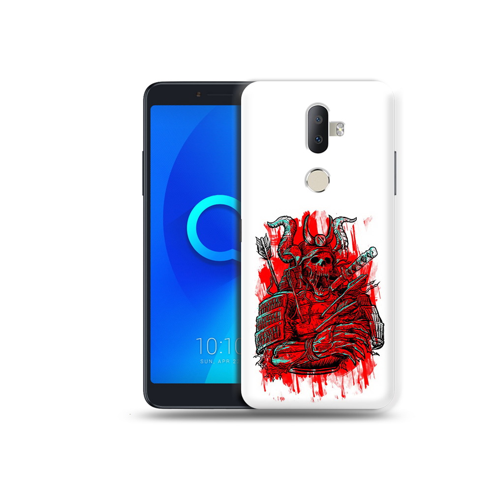

Чехол MyPads Tocco для Alcatel 3V красный скелет воин, Прозрачный, Tocco