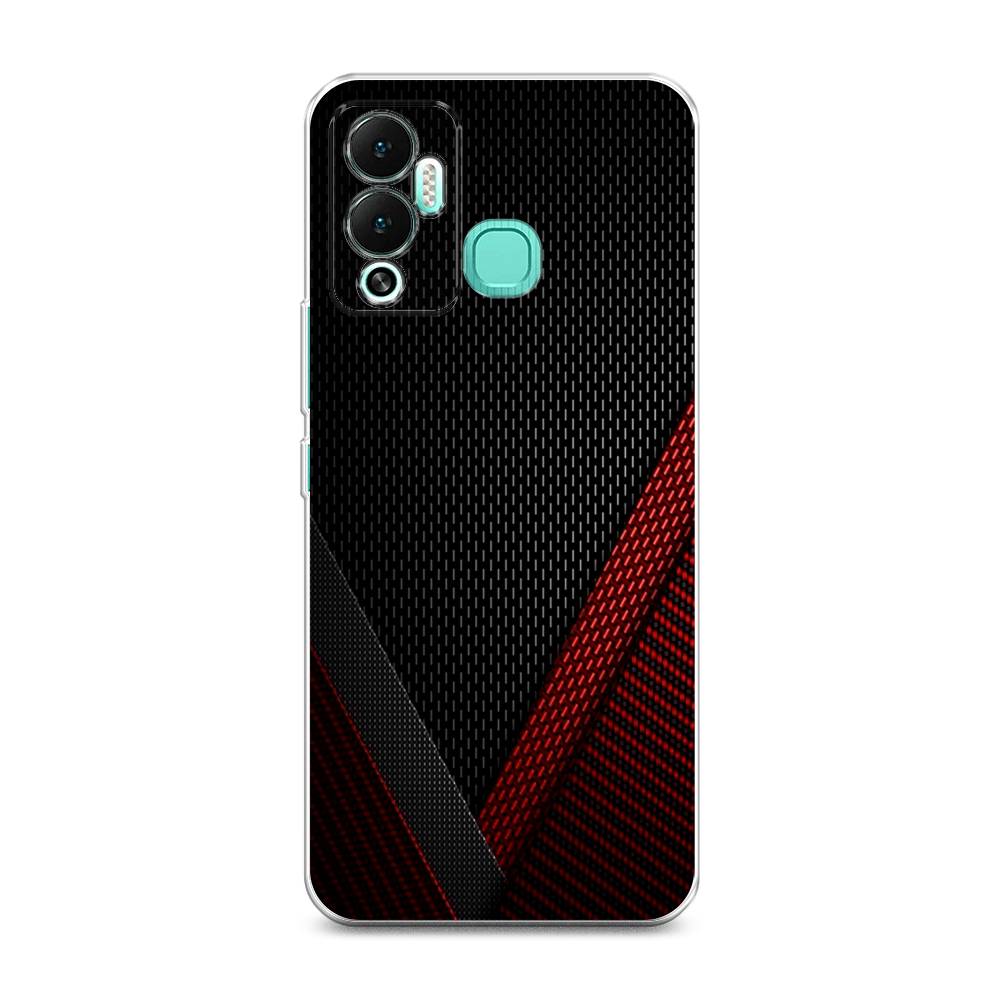 

Чехол Awog на Infinix Hot 12 Play "Красный карбон", Разноцветный, 3101750-3