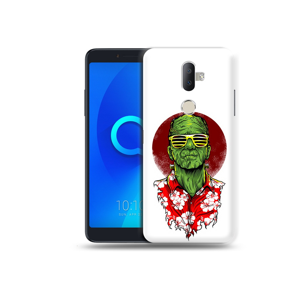 

Чехол MyPads Tocco для Alcatel 3V крутой зеленый мужчина в очках, Прозрачный, Tocco