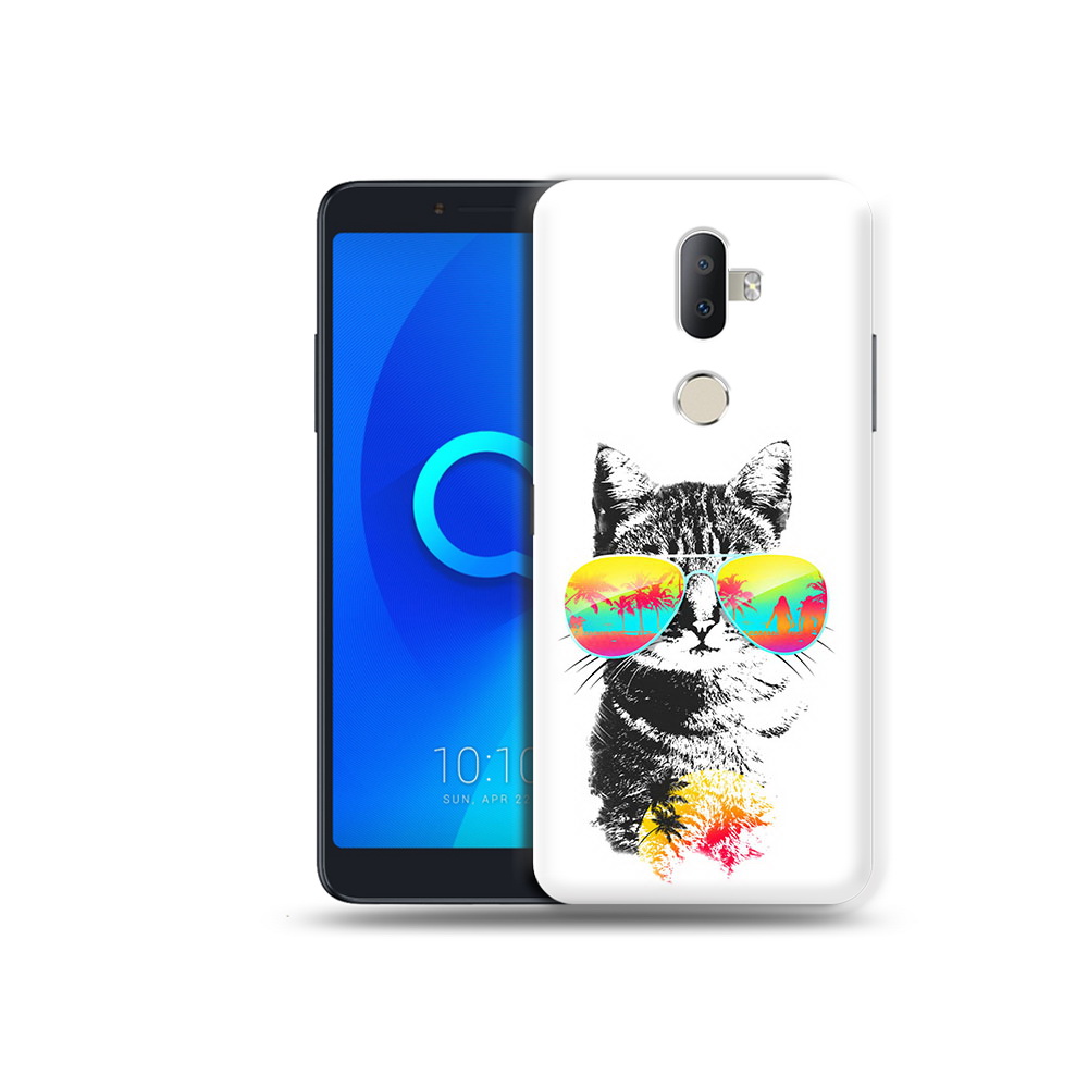 

Чехол MyPads Tocco для Alcatel 3V крутой кот, Прозрачный, Tocco
