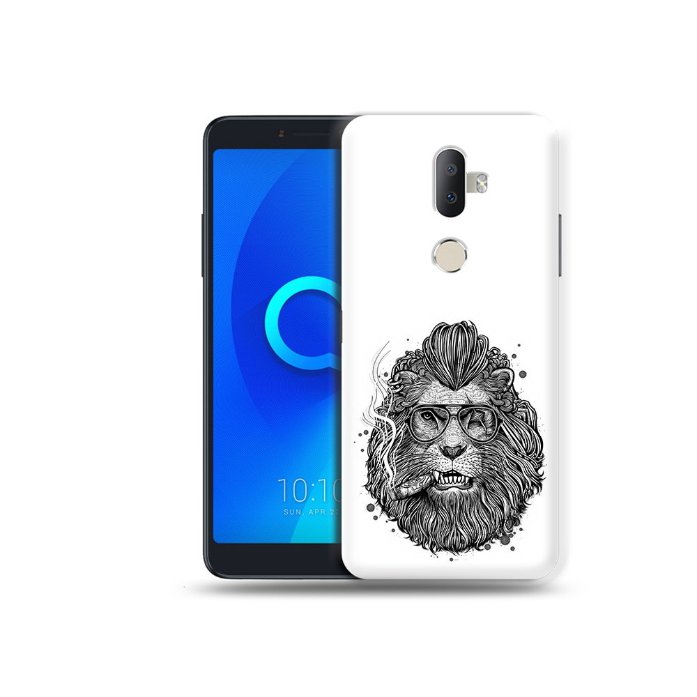 

Чехол MyPads Tocco для Alcatel 3V курящий лев, Прозрачный, Tocco