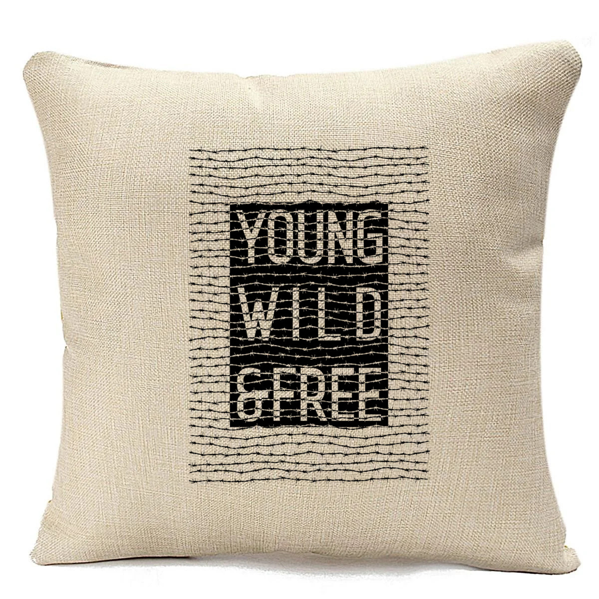 фото Подушка бежевая coolpodarok young wild and free