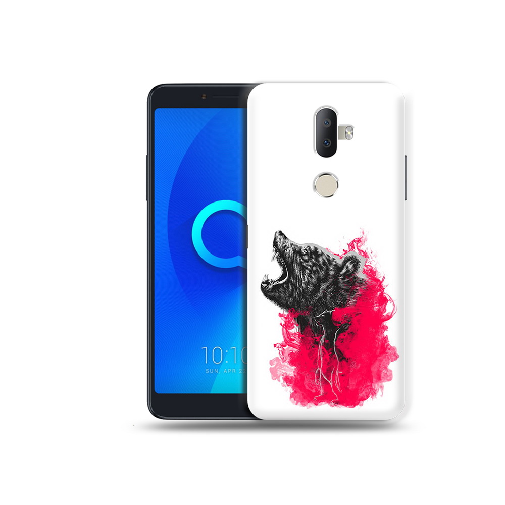 

Чехол MyPads Tocco для Alcatel 3V медведь в дымке, Прозрачный, Tocco