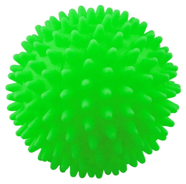 фото Жевательная игрушка для собак зооник мяч для массажа № 2, зеленый, 8,5 см