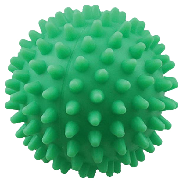 фото Жевательная игрушка для собак зооник мяч для массажа № 1, зеленый, 5,5 см