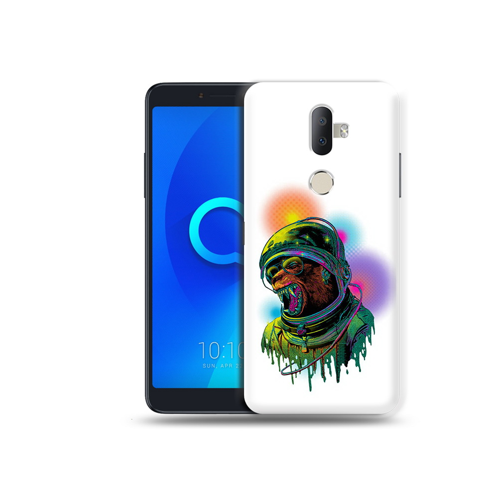 

Чехол MyPads Tocco для Alcatel 3V медведь космонавт, Прозрачный, Tocco