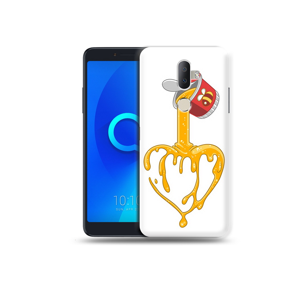 

Чехол MyPads Tocco для Alcatel 3V медовое сердце, Прозрачный, Tocco