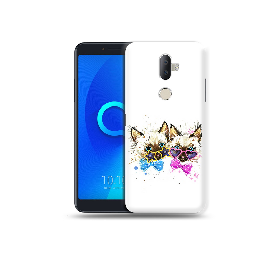 

Чехол MyPads Tocco для Alcatel 3V милые котята, Прозрачный, Tocco