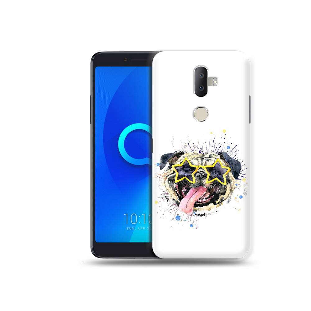 

Чехол MyPads Tocco для Alcatel 3V мопс боксер, Прозрачный, Tocco