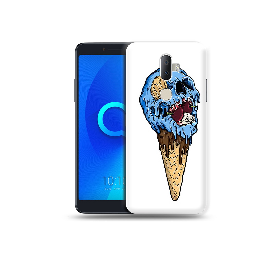 

Чехол MyPads Tocco для Alcatel 3V мороженное череп, Прозрачный, Tocco