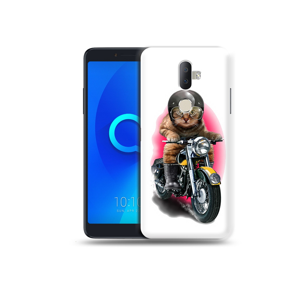 

Чехол MyPads Tocco для Alcatel 3V мото-кот, Прозрачный, Tocco