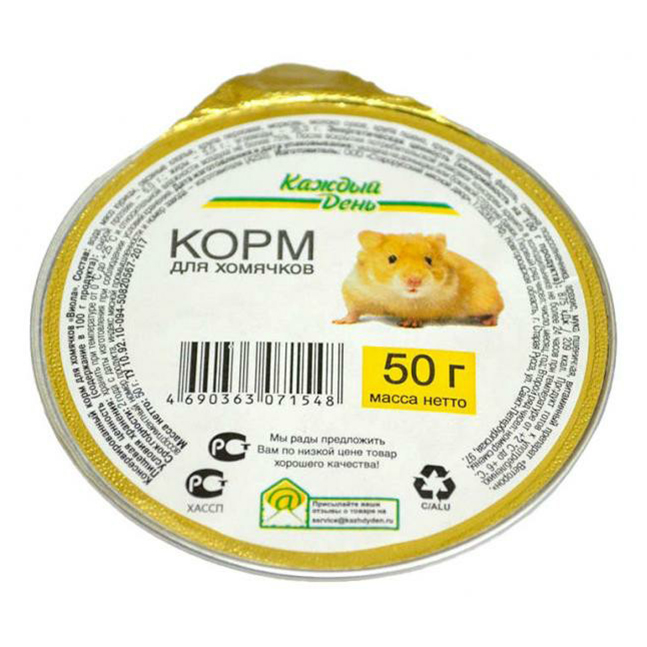 

Корм для хомяки Каждый день 0,5 кг
