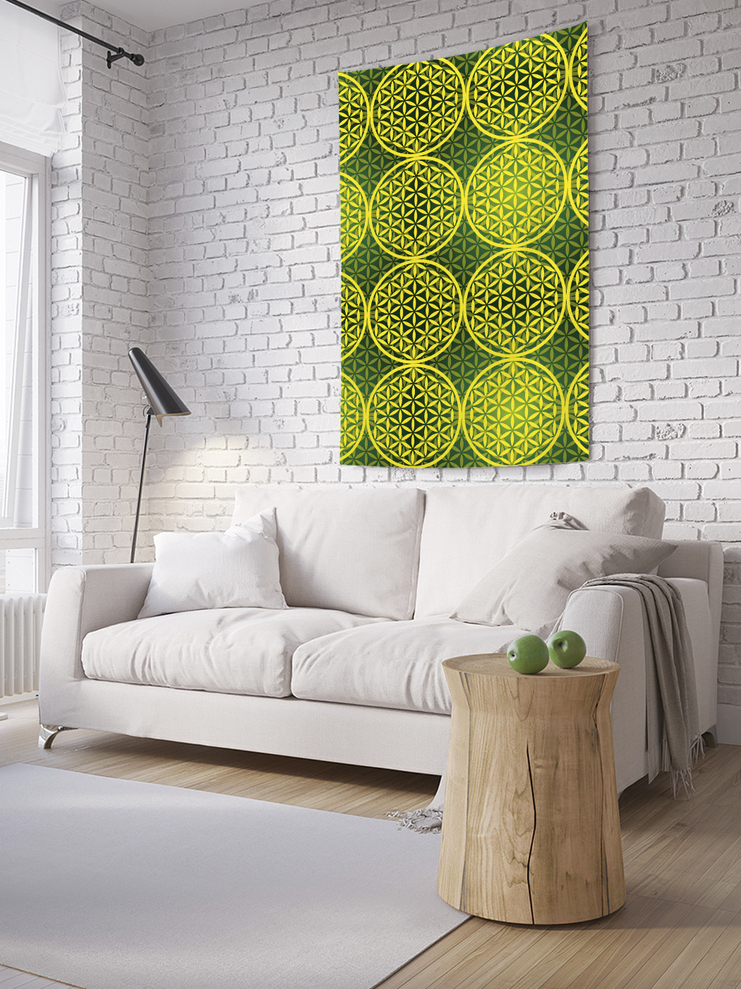 

Вертикальное фотопанно на стену JoyArty Решетчатые круги 100x150 см, Решетчатые круги