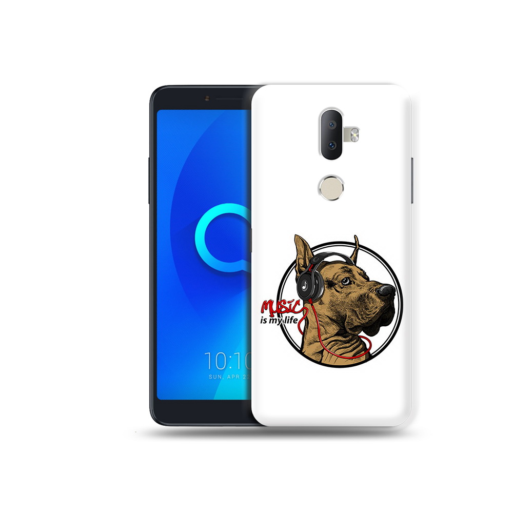 

Чехол MyPads Tocco для Alcatel 3V музыкальная собака, Прозрачный, Tocco