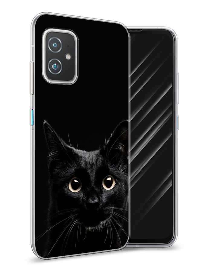 

Чехол Awog на Asus ZenFone 8 "Добрый кот", Черный, 44450-1